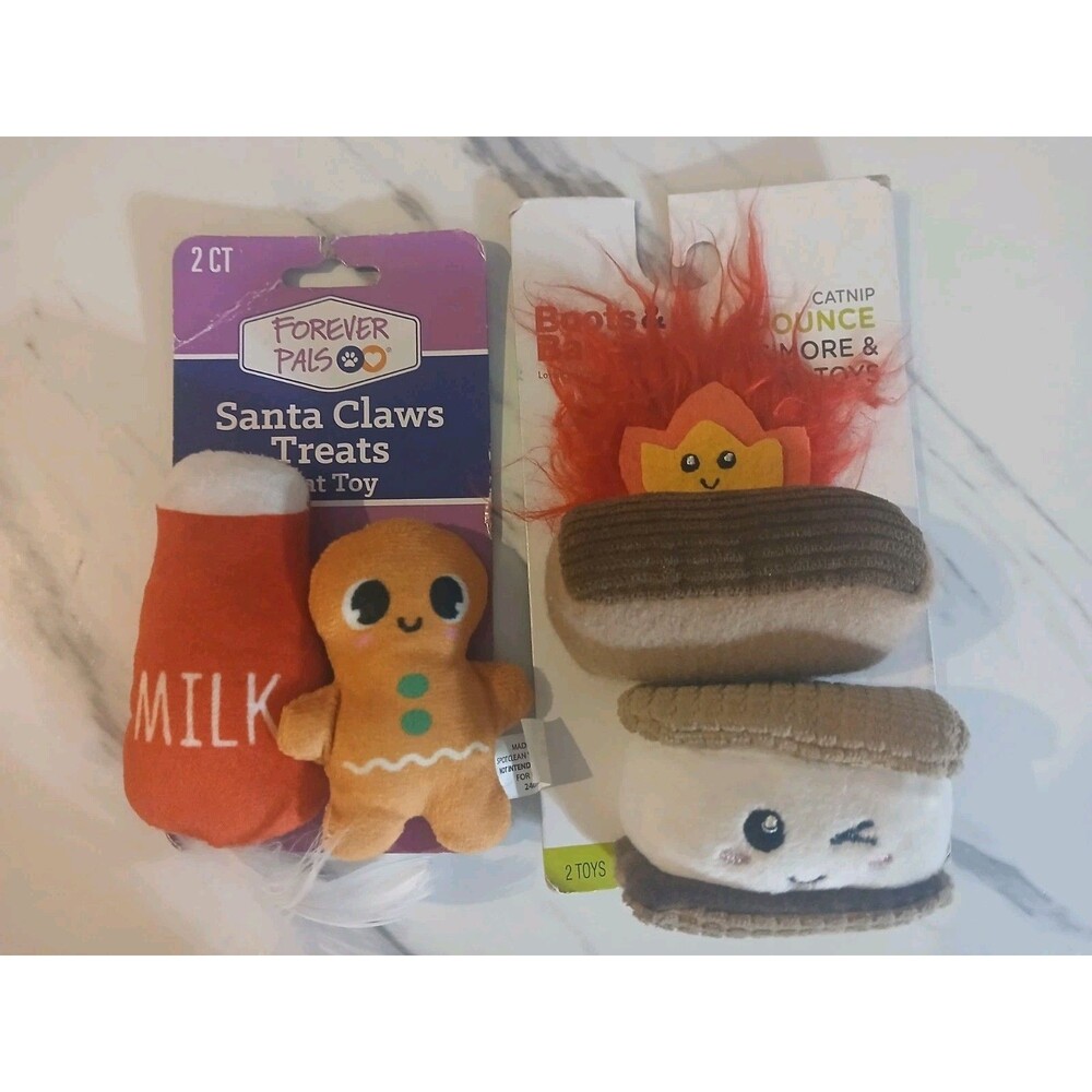 Cat Toy Bundle Catnip Smores And Fire- Cookies And Milk-New